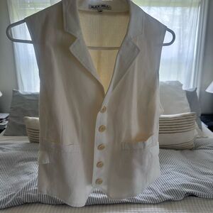 Alex Mill white/cream button vest/ top size L excellent condition